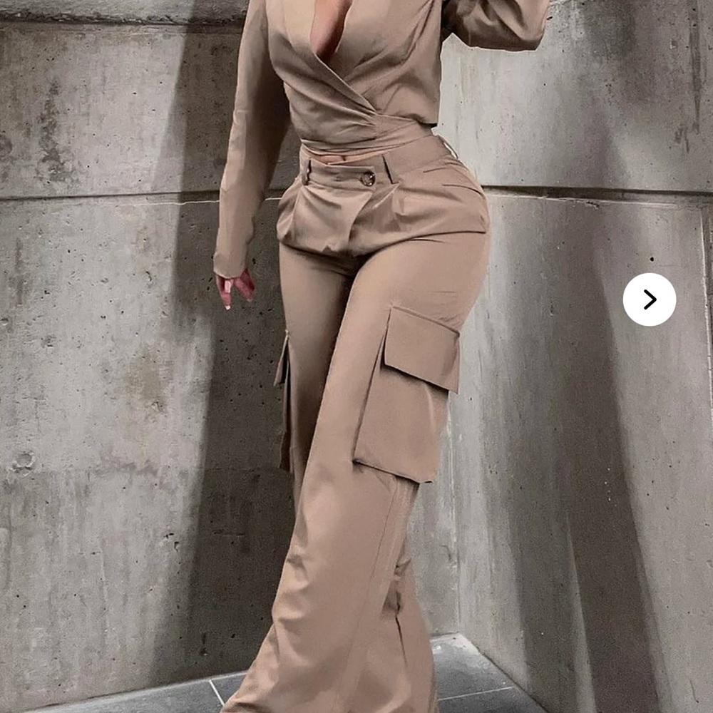 Women's Tan Pants Set